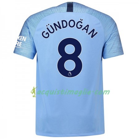 Divisa di Calcio Manchester City Gundogan 8 Prima 2018/2019